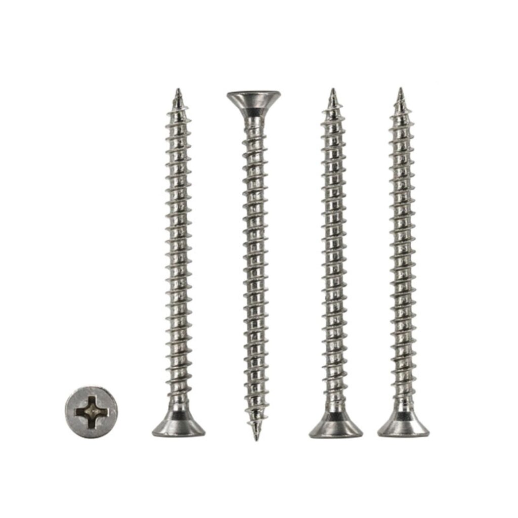 Chipboard Screw - Chipboard Screw Supplier in Chennai A coarse-thread fastener optimised for chipboard, MDF, and particleboard. | Bharat Industrial Fasteners