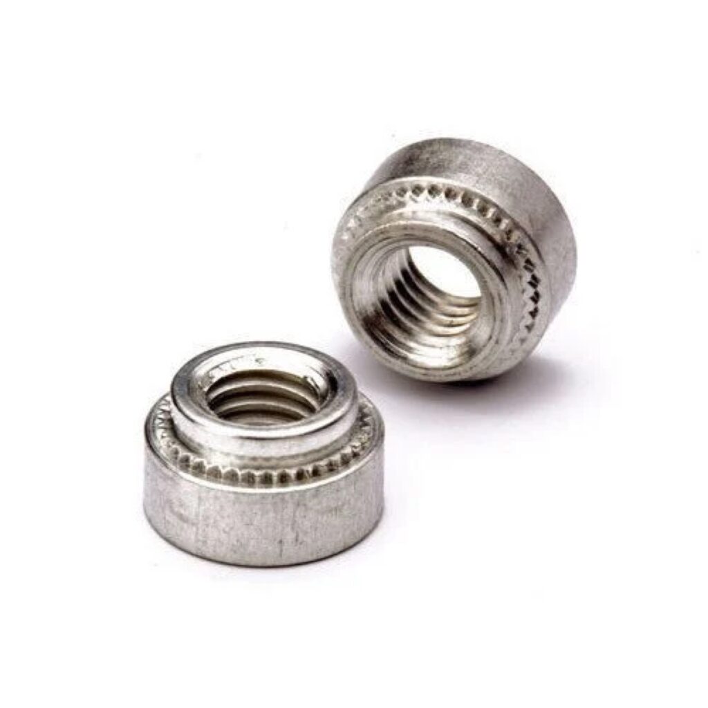 Clinch Nut - Clinch Nut Supplier in Chennai A self-clinching threaded nut pressed permanently into pre-punched sheet metal... | Bharat Industrial Fasteners