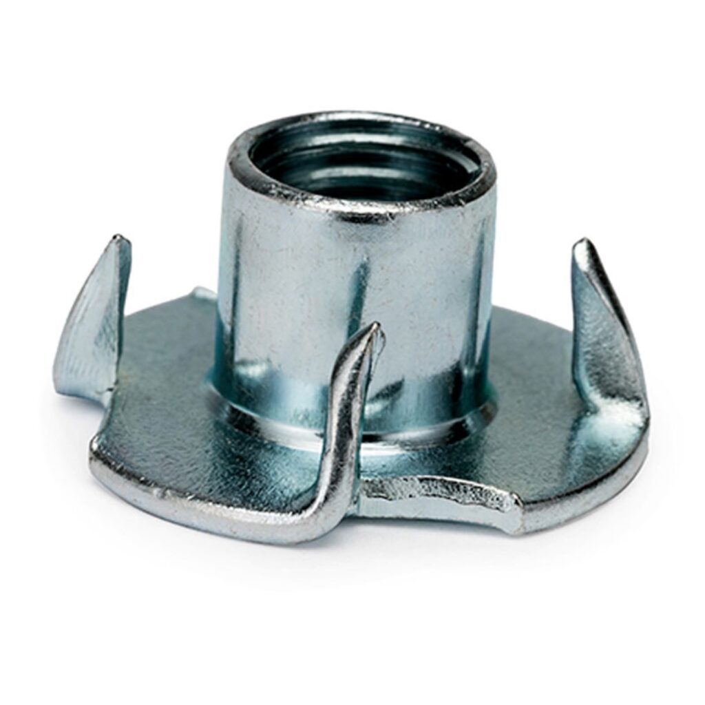 T-Nut - T-Nut Supplier in Chennai A barrel-shaped nut with a pronged flange used in timber, MDF, and laminated boards... | Bharat Industrial Fasteners